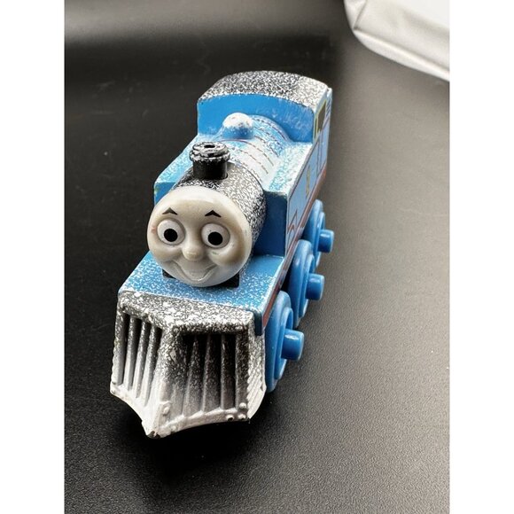 Snow Covered Thomas Wooden Railway Vtg 2003 Train Engine Learning Curve Limited - Picture 2 of 16